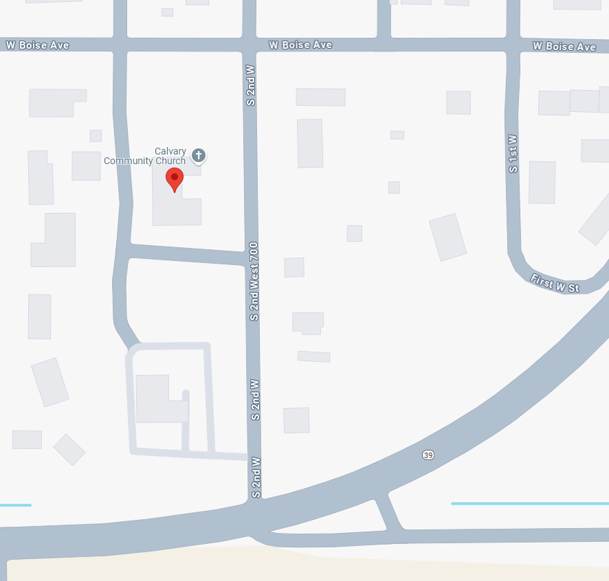 Map location of Calvary Community Church, Aberdeen.